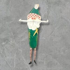 Large Rustic Wooden Santa Christmas Folk Art Wall‎ Decor 30"